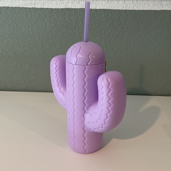 Pink Sky Cactus Straw Cup with Straw - Picture 3 of 13